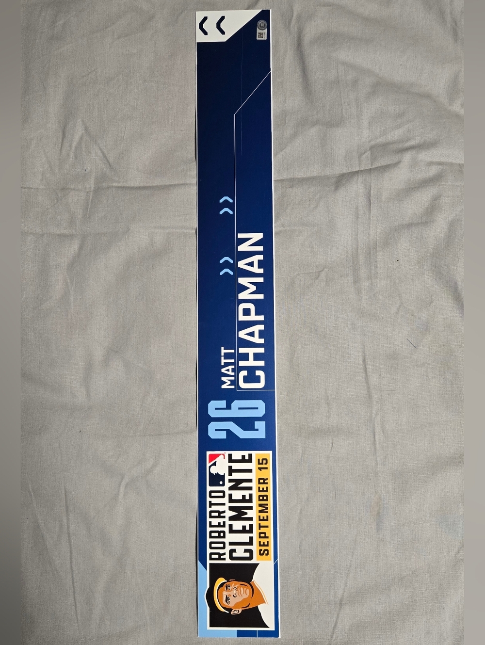 Toronto Blue Jays MLB Matt Chapman Roberto Clemente Day Nameplate Baseball